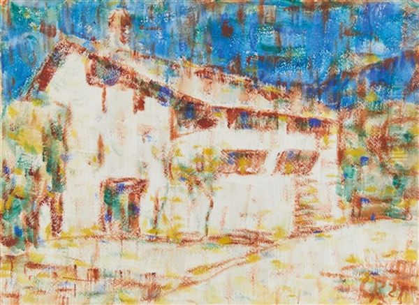 Haus In Losone Oil Painting by Christian Rohlfs