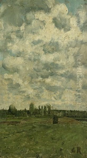 Dicht Bewolkte Landschaft Oil Painting by Christian Rohlfs