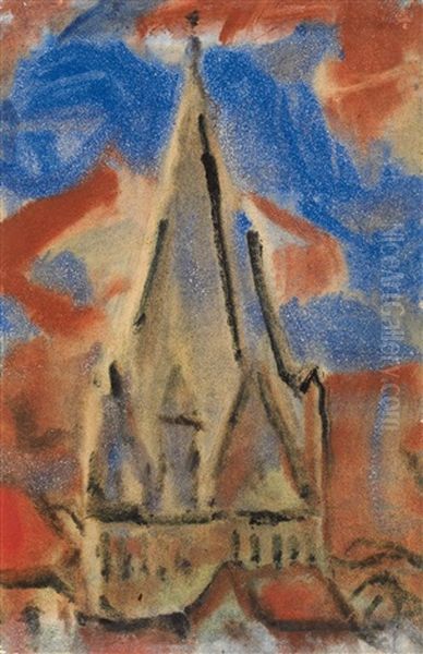 Patrokli-kirche, Soest Oil Painting by Christian Rohlfs