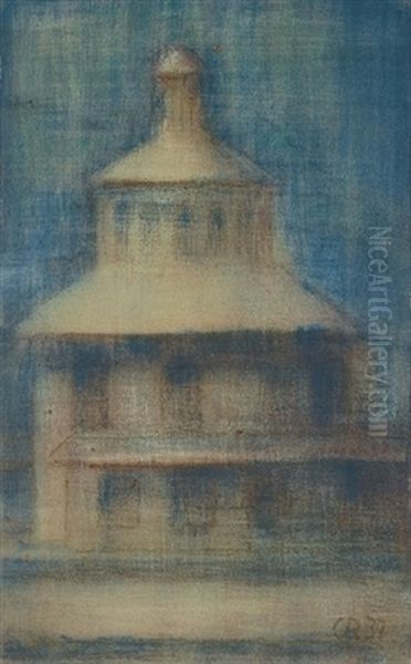 Kirche In Brissago Oil Painting by Christian Rohlfs