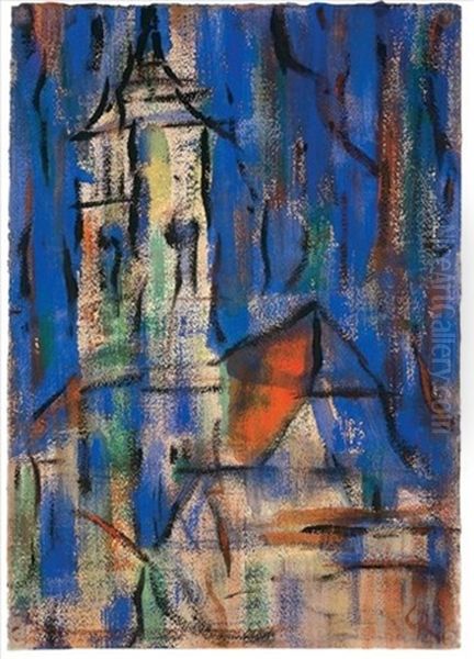 Kirche In Allendorf Oil Painting by Christian Rohlfs