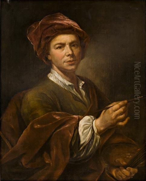 Autoritratto Oil Painting by Paolo Borroni