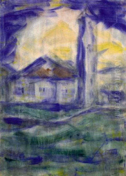 Kirche In Acegno Oil Painting by Christian Rohlfs