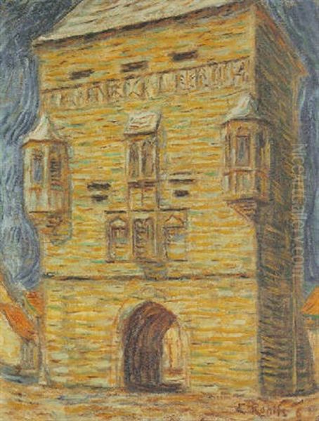 Osthofentor In Soest Oil Painting by Christian Rohlfs