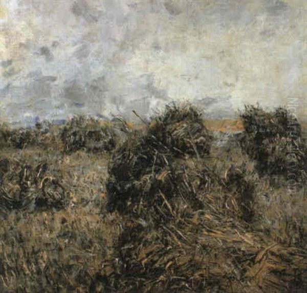 Saubohnen Oil Painting by Christian Rohlfs