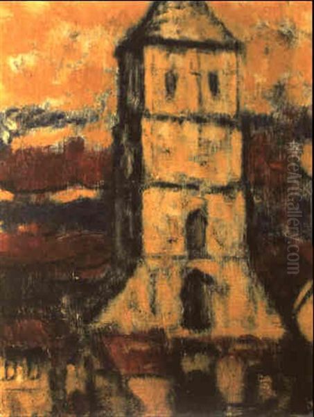 Pauliturm In Soest Oil Painting by Christian Rohlfs