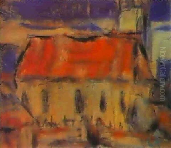 Kirche In Soest Oil Painting by Christian Rohlfs