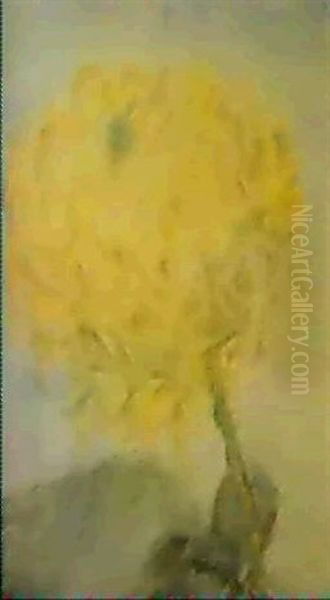 Gelbe Chrysanthemen Oil Painting by Christian Rohlfs