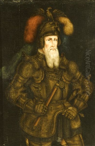 A Portrait Of A Nobleman In Armour Oil Painting by Franz Wolfgang Rohrich