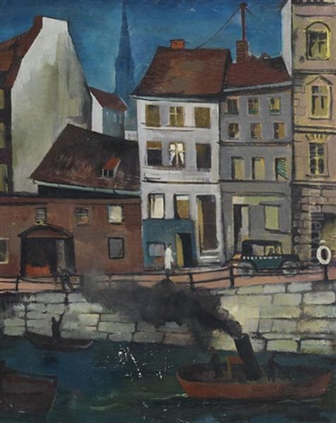 Stadtansicht Oil Painting by Wolf Roehricht