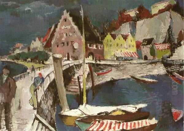 Meersburg Oil Painting by Wolf Roehricht