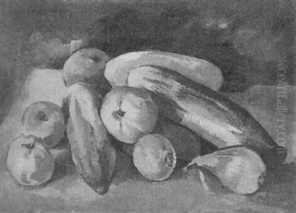 Obst- Und Gemusestilleben Oil Painting by Wolf Roehricht