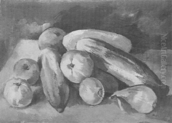 Obst- Und Gemusestilleben Oil Painting by Wolf Roehricht