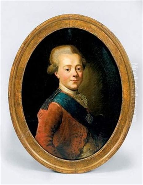 Portrait De Paul Ier De Russie (1754-1801) Oil Painting by Fedor Stepanovich Rokotov