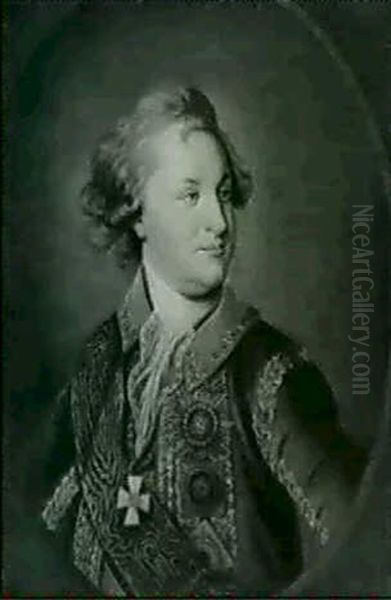 Portrait Of Prince Grigori Grigorovich Orlov (1734-1783) Oil Painting by Fedor Stepanovich Rokotov