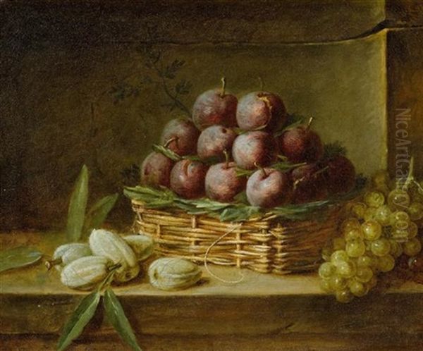 Fruchtestilleben Oil Painting by Henri Horace Roland de la Porte