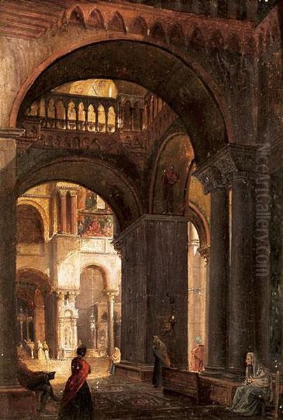 Italiai Templombelso Oil Painting by Giuseppe Borsato