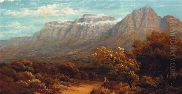 Table Mountain, Near Kirstenbosch, Newlands Oil Painting by Charles Rolando