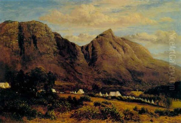 Wynberg Camp And St. John's Church Oil Painting by Charles Rolando