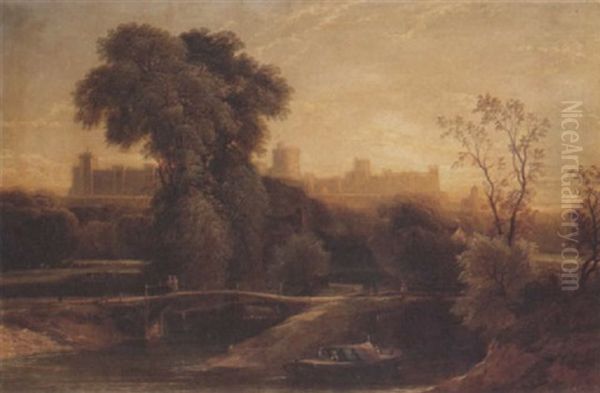 Windsor Castle Oil Painting by Alexander Frederick Rolfe