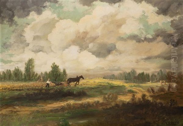 Herbstlandschaft Oil Painting by Viktor Rolin