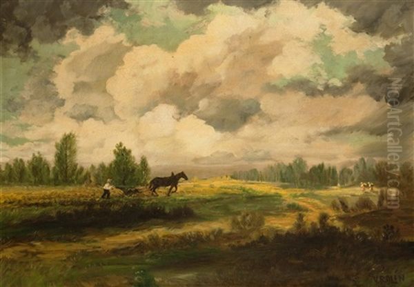 Herbstlandschaft Oil Painting by Viktor Rolin