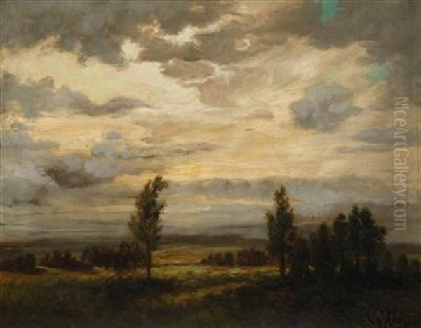 Landschaft Vor Gewitter Oil Painting by Viktor Rolin