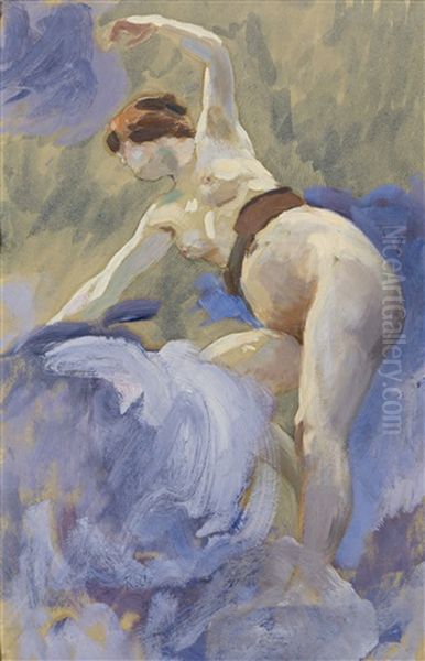 Nu Feminin Dans Les Airs Oil Painting by Alfred Roll