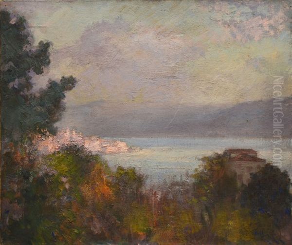 Lac Au Crepuscule Oil Painting by Alfred Roll