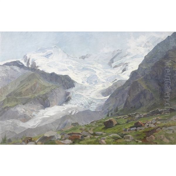 Saas-fee Oil Painting by Marie Rolle