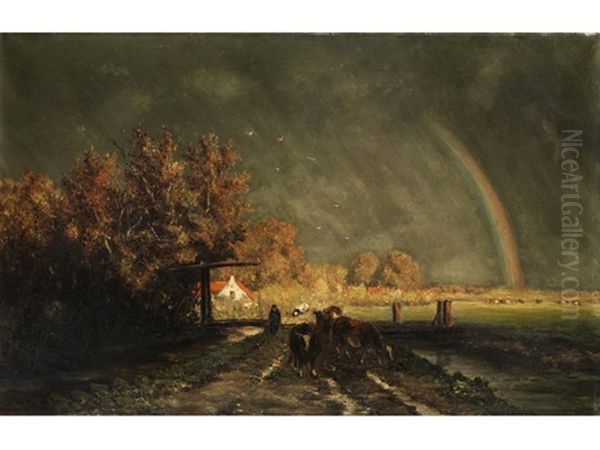 Landschaft Mit Regenbogen by Alfred Roloff