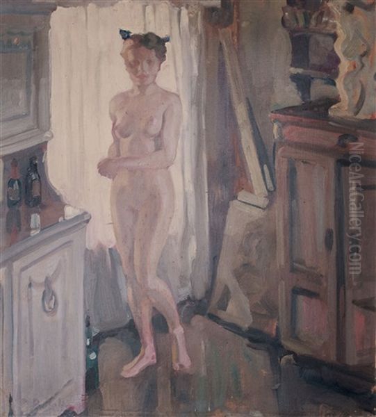 Vorm Fenster Oil Painting by Paul Alexander Roloff