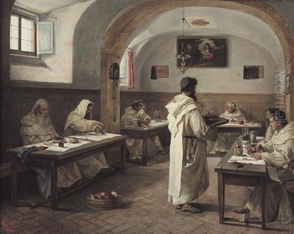 La Mensa Dei Frati Oil Painting by Francesco Borsini