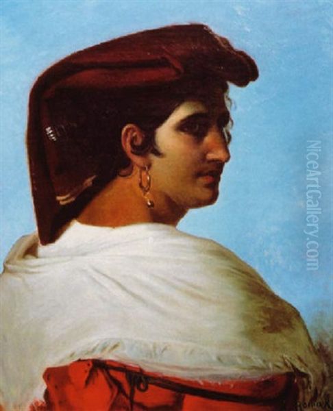 Femme Sicilienne Oil Painting by Anton Romako