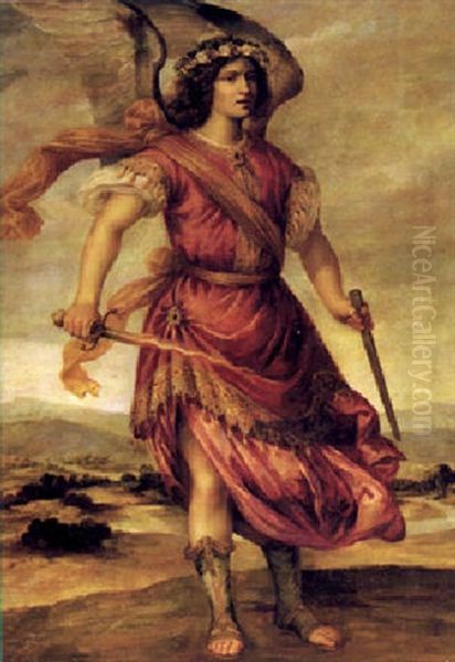 The Archangel Uriel(?) Oil Painting by Bartolome Roman