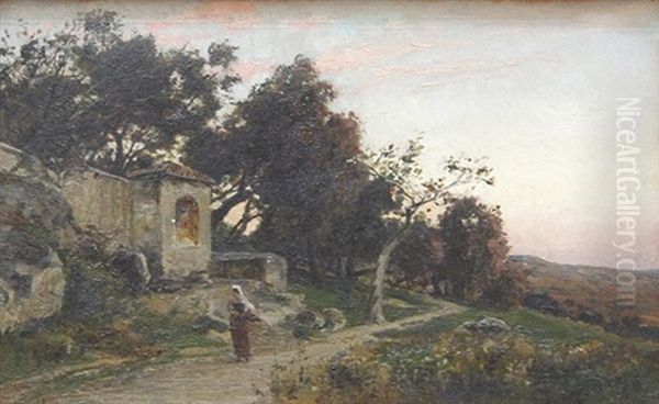 Italienische Landschaft Oil Painting by Max Wilhelm Roman