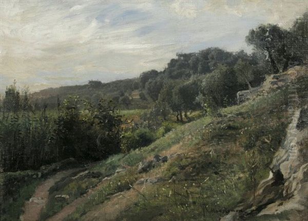 Olivenwald Oil Painting by Max Wilhelm Roman