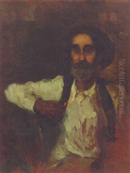 Viejo Oil Painting by Leopoldo Romanach