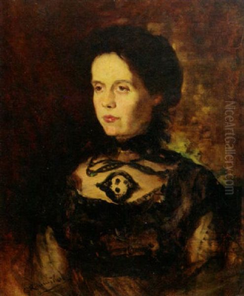 Dama Oil Painting by Leopoldo Romanach