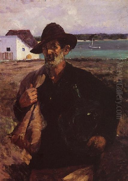 Hombre Del Garrafon Oil Painting by Leopoldo Romanach