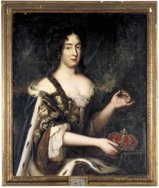 Portrait Of Eleanore D'obreuse, Wife Of Duke Georg Wilhelm Of Brunswick Oil Painting by Gedeon Romandeau