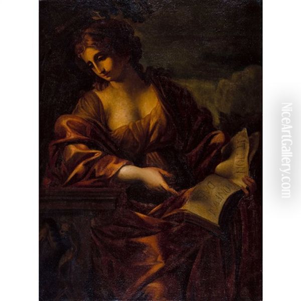 Sibylle Von Cumae Oil Painting by Giovanni Francesco Romanelli