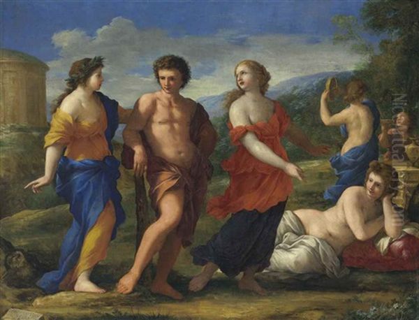 The Choice Of Hercules Oil Painting by Giovanni Francesco Romanelli