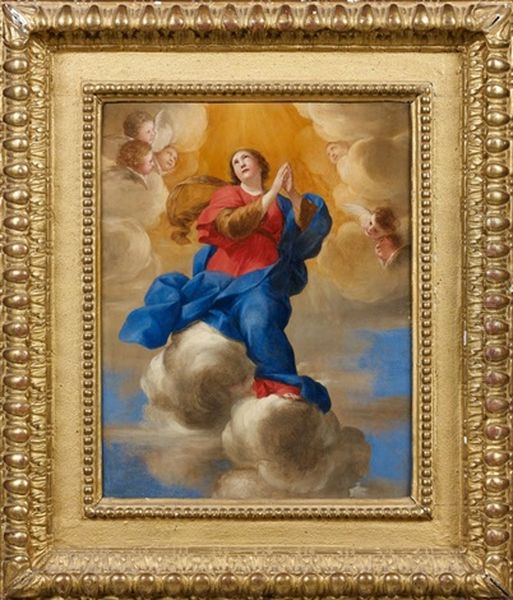 L'assomption Oil Painting by Giovanni Francesco Romanelli