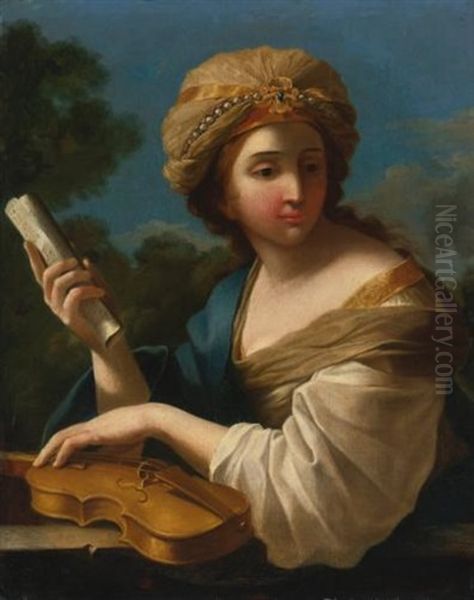 Saint Cecilia Oil Painting by Giovanni Francesco Romanelli