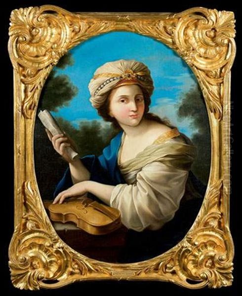 Sainte Cecile Oil Painting by Giovanni Francesco Romanelli