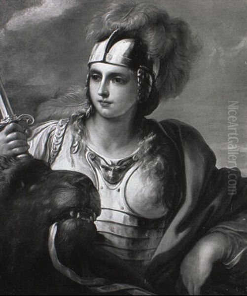 Minerva Oil Painting by Giovanni Francesco Romanelli