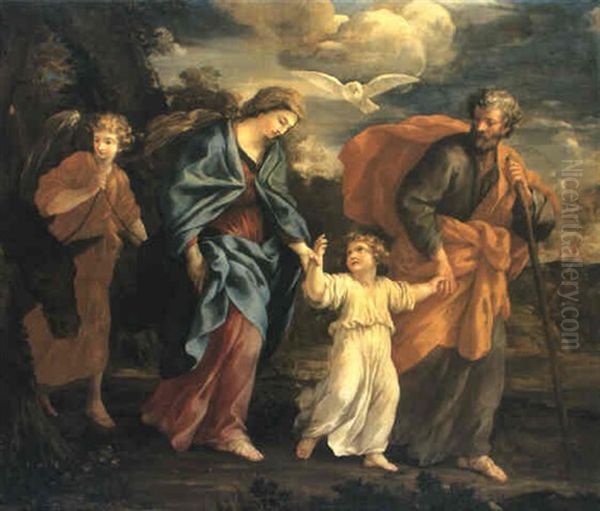 The Return From Egypt Oil Painting by Giovanni Francesco Romanelli