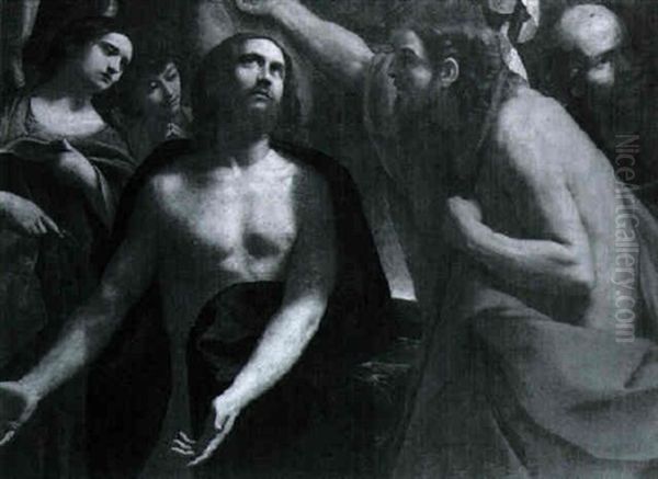 Die Taufe Christi Oil Painting by Giovanni Francesco Romanelli