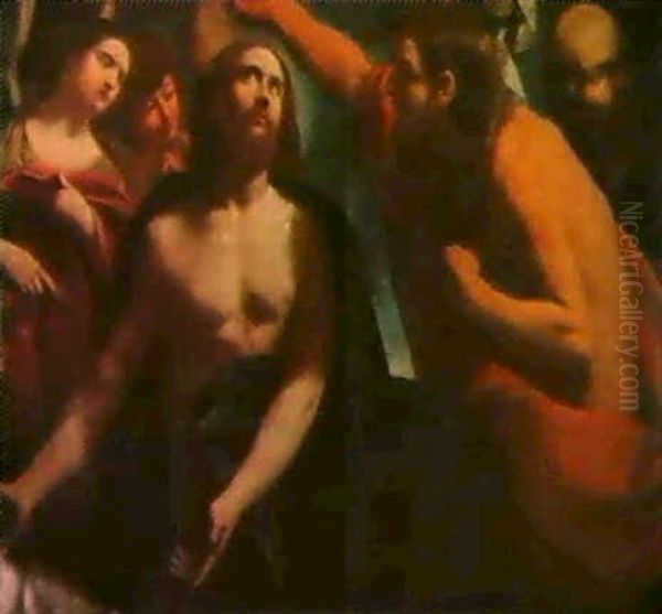 Die Taufe Christi Oil Painting by Giovanni Francesco Romanelli